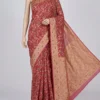 Pure Khaddi Chiffon Banarasi Saree with All-Over Meenakari Jaal | Lightweight Floral Zari Weaving Saree - Image 12