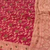 Pure Khaddi Chiffon Banarasi Saree with All-Over Meenakari Jaal | Lightweight Floral Zari Weaving Saree - Image 5
