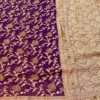 Pure Khaddi Chiffon Banarasi Saree with All-Over Meenakari Jaal | Lightweight Floral Zari Weaving Saree - Image 7