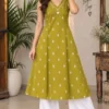 Pure Linen Cotton Sleeveless Kurti Palazzo Set with Pockets - Image 3