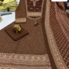 Pure Mal Cotton Printed Anarkali Kurti Pant Dupatta Set | Festive Flared Suit Set (M to 7XL) - Image 2