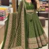 Pure Mal Cotton Printed Anarkali Kurti Pant Dupatta Set | Festive Flared Suit Set (M to 7XL) - Image 9