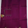 Pure Mangalagiri Cotton Silk Handloom Saree with Hand Embroidery & Nizam Border | Traditional Festive Saree with Heavy Embroidered Blouse