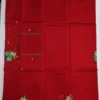 Pure Mangalagiri Cotton Silk Handloom Saree with Hand Embroidery & Nizam Border | Traditional Festive Saree with Heavy Embroidered Blouse - Image 4