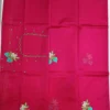 Pure Mangalagiri Cotton Silk Handloom Saree with Hand Embroidery & Nizam Border | Traditional Festive Saree with Heavy Embroidered Blouse - Image 5