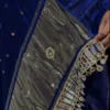 Pure Modal Gaji Silk Bandhani Saree with Real Mirror Lace Border - Image 11