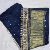 Pure Modal Gaji Silk Bandhani Saree with Real Mirror Lace Border - Image 13