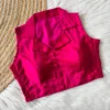 Pure Silk Collar Neck Readymade Blouse Wholesale – Sleeveless Padded Crop Blouse with Side Elastic (Bust 38–42) - Image 12