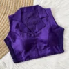 Pure Silk Collar Neck Readymade Blouse Wholesale – Sleeveless Padded Crop Blouse with Side Elastic (Bust 38–42) - Image 13