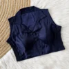 Pure Silk Collar Neck Readymade Blouse Wholesale – Sleeveless Padded Crop Blouse with Side Elastic (Bust 38–42) - Image 20