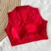 Pure Silk Collar Neck Readymade Blouse Wholesale – Sleeveless Padded Crop Blouse with Side Elastic (Bust 38–42) - Image 5
