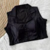 Pure Silk Collar Neck Readymade Blouse Wholesale – Sleeveless Padded Crop Blouse with Side Elastic (Bust 38–42) - Image 7