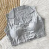 Pure Silk Collar Neck Readymade Blouse Wholesale – Sleeveless Padded Crop Blouse with Side Elastic (Bust 38–42) - Image 9