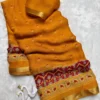 Pure Soft Georgette Bandhej Print Saree with Rich Pallu & Zari Jacquard Border | Lightweight Daily Wear - Image 9
