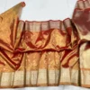 Pure Tissue Gadwal Silk Saree – Traditional Muniya Butta Border with Contrast Pallu & Blouse - Image 2
