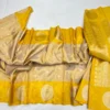Pure Tissue Gadwal Silk Saree – Traditional Muniya Butta Border with Contrast Pallu & Blouse - Image 6