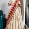 Pure Viscose Checks Lehenga with Stitched Blouse & Elephant Border Dupatta | Traditional Half Saree Lehenga Set - Image 8