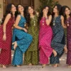 Rajasthani Leheriya Print Modal Silk Kurti with Flared Palazzo Pants