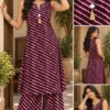 Rajasthani Leheriya Print Modal Silk Kurti with Flared Palazzo Pants - Image 6