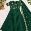 Rangoli Crush Festive Anarkali Gown with Embroidered Beadwork Dupatta | 6.5 Mtr Flare Long Frock - Image 11