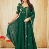 Rangoli Crush Festive Anarkali Gown with Embroidered Beadwork Dupatta | 6.5 Mtr Flare Long Frock - Image 12