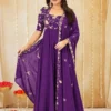 Rangoli Crush Festive Anarkali Gown with Embroidered Beadwork Dupatta | 6.5 Mtr Flare Long Frock - Image 7
