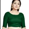 Ready-Made Designer Saree Blouse – Stylish Scalloped Neck & Elbow Sleeves with Back Tie-Up - Image 10