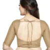 Ready-Made Designer Saree Blouse – Stylish Scalloped Neck & Elbow Sleeves with Back Tie-Up - Image 3