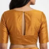 Readymade Raw Silk Saree Blouse with Keyhole Back Slit – Solid Color Boat Neck Partywear Blouse - Image 6