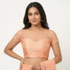 Readymade Sweetheart Illusion Neck Saree Blouse | Sheer Net Boat Neck with Back Hooks, Party Wear Padded Blouse - Image 6