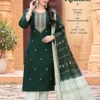 Riddhi Premium Roman Silk Yoke Work Kurti Pant Set with Dupatta | Festive Straight Suit Set for Women