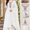 Roman Chanderi Silk Embroidered Kurti Set with Pocket Plazo & Cutwork Dupatta – 3-Piece Festive Ethnic Suit - Image 8