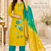 Roman Silk Embroidered Kurta Pant Set with Chanderi Tie-Dye Dupatta - Image 10
