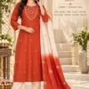 Roman Silk Embroidered Kurta Pant Set with Chanderi Tie-Dye Dupatta - Image 9