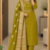 Roman Silk Heavy Embroidered Kurti Pant Set with Jacquard Dupatta | Festive Party Wear Suit for Women (Sizes S to 6XL) - Image 11