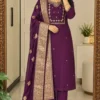 Roman Silk Heavy Embroidered Kurti Pant Set with Jacquard Dupatta | Festive Party Wear Suit for Women (Sizes S to 6XL) - Image 14
