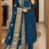 Roman Silk Heavy Embroidered Kurti Pant Set with Jacquard Dupatta | Festive Party Wear Suit for Women (Sizes S to 6XL) - Image 2