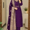 Roman Silk Heavy Embroidered Kurti Pant Set with Jacquard Dupatta | Festive Party Wear Suit for Women (Sizes S to 6XL) - Image 7