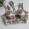 Sabyasachi-Style Apple Cut Neck Gajji Silk Ready to Wear Blouse with Cowrie Shell Latkans - Image 3