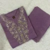 Salsa Tissue Embroidered Ethnic Co-ord Set with Scalloped Neckline & Trousers - Image 3