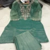 Salsa Tissue Embroidered Ethnic Co-ord Set with Scalloped Neckline & Trousers - Image 4