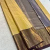 Semi Pattu Tissue Silk Saree with Rich Contrast Zari Pallu - Image 10