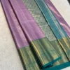 Semi Pattu Tissue Silk Saree with Rich Contrast Zari Pallu - Image 11