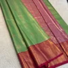 Semi Pattu Tissue Silk Saree with Rich Contrast Zari Pallu - Image 4