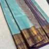 Semi Pattu Tissue Silk Saree with Rich Contrast Zari Pallu - Image 5
