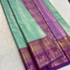 Semi Pattu Tissue Silk Saree with Rich Contrast Zari Pallu - Image 6