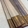 Semi Pattu Tissue Silk Saree with Rich Contrast Zari Pallu - Image 7