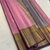 Semi Pattu Tissue Silk Saree with Rich Contrast Zari Pallu - Image 8