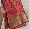 Semi Resham Silk Pattu Saree with Heavy Zari Border & Self Blouse - Image 8