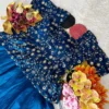 Sequins Embroidered Peplum Lehenga Choli in Space Silk | Fully Stitched Festive Flared Lehenga Set - Image 11